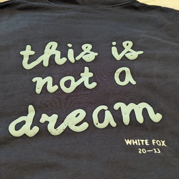 White Fox This Is Not A Dream Hoodie Navy L/XL - Picture 3 of 9
